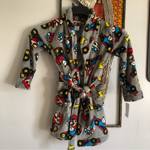 Nintendo | Pajamas | Boys Mariokart Mario Fleece Robe Super Mario ...
